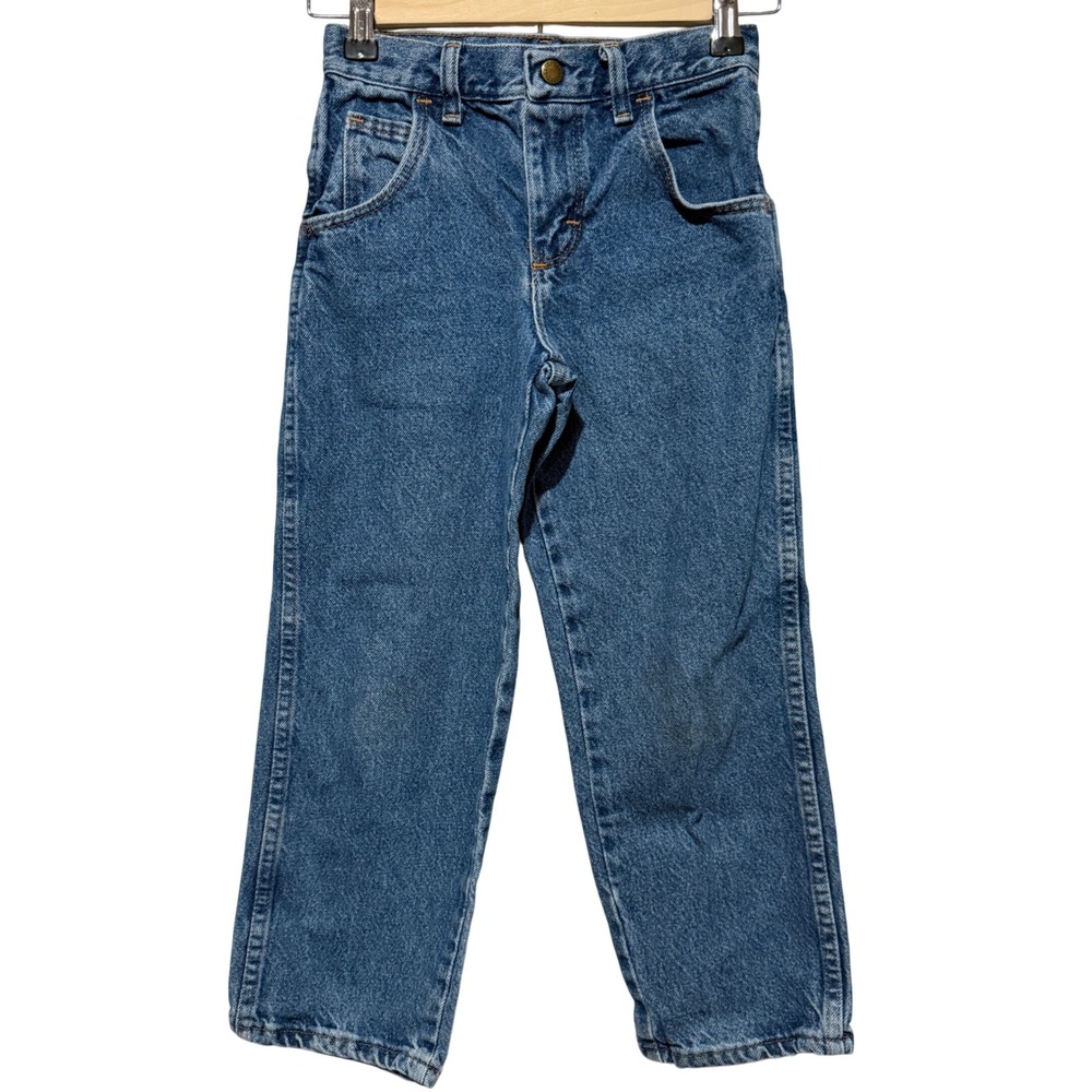 Wrangler‎ Boys Regular Fit Jeans Blue Denim Size 8 Adjustable Waist